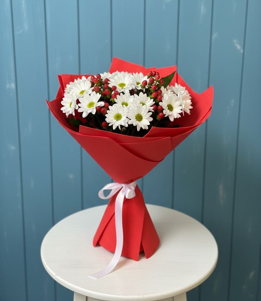 Букет цветов из: Хризантемы в Старокучергановке