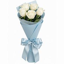Букет 5 Белых роз Проуд #REPLACE_PRED# Старокучергановке