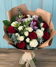 Букет цветов из:  Розы и Альстромерии #REPLACE_PRED# Старокучергановке