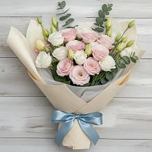 Букет цветов из:  Лизиантусы в Старокучергановке