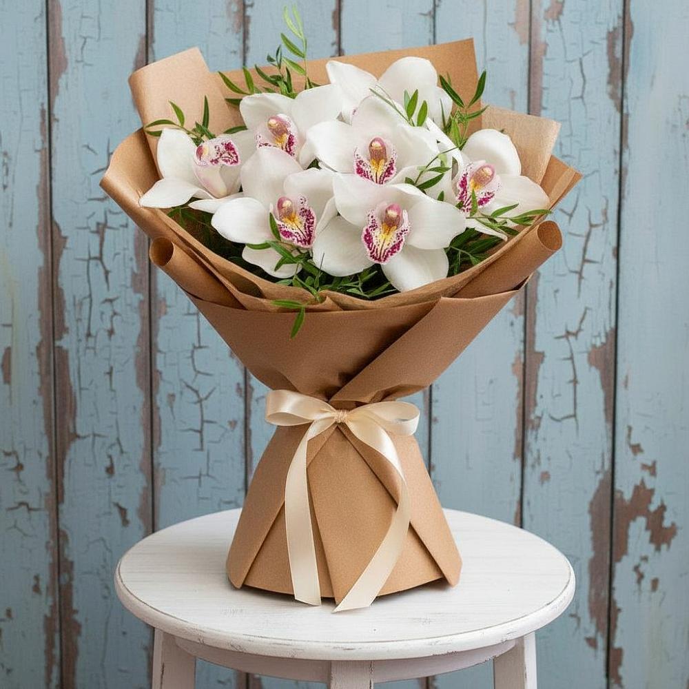 Букет цветов из: Орхидеи и Розы в Старокучергановке