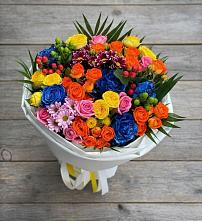 Букет цветов из:  Розы и Хризантемы в Старокучергановке