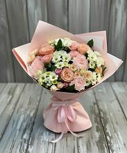 Букет цветов из:  Гвоздики, Розы и Хризантемы в Старокучергановке