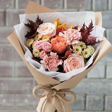 Букет цветов из:  Гвоздики, Хризантемы и Розы в Старокучергановке