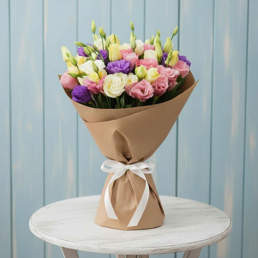 Букет цветов из: Лизиантусы в Старокучергановке