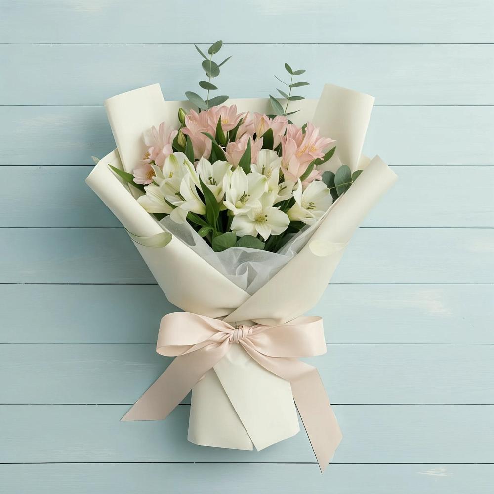 Букет цветов из: Альстромерии в Старокучергановке