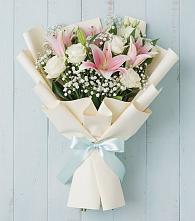Букет цветов из:  Лилии в Старокучергановке