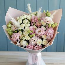 Букет цветов из:  Альстромерии и Розы в Старокучергановке