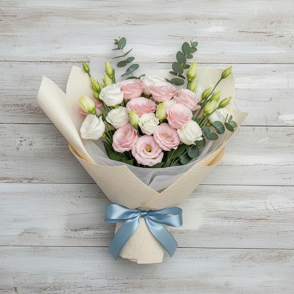 Букет цветов из: Лизиантусы в Старокучергановке